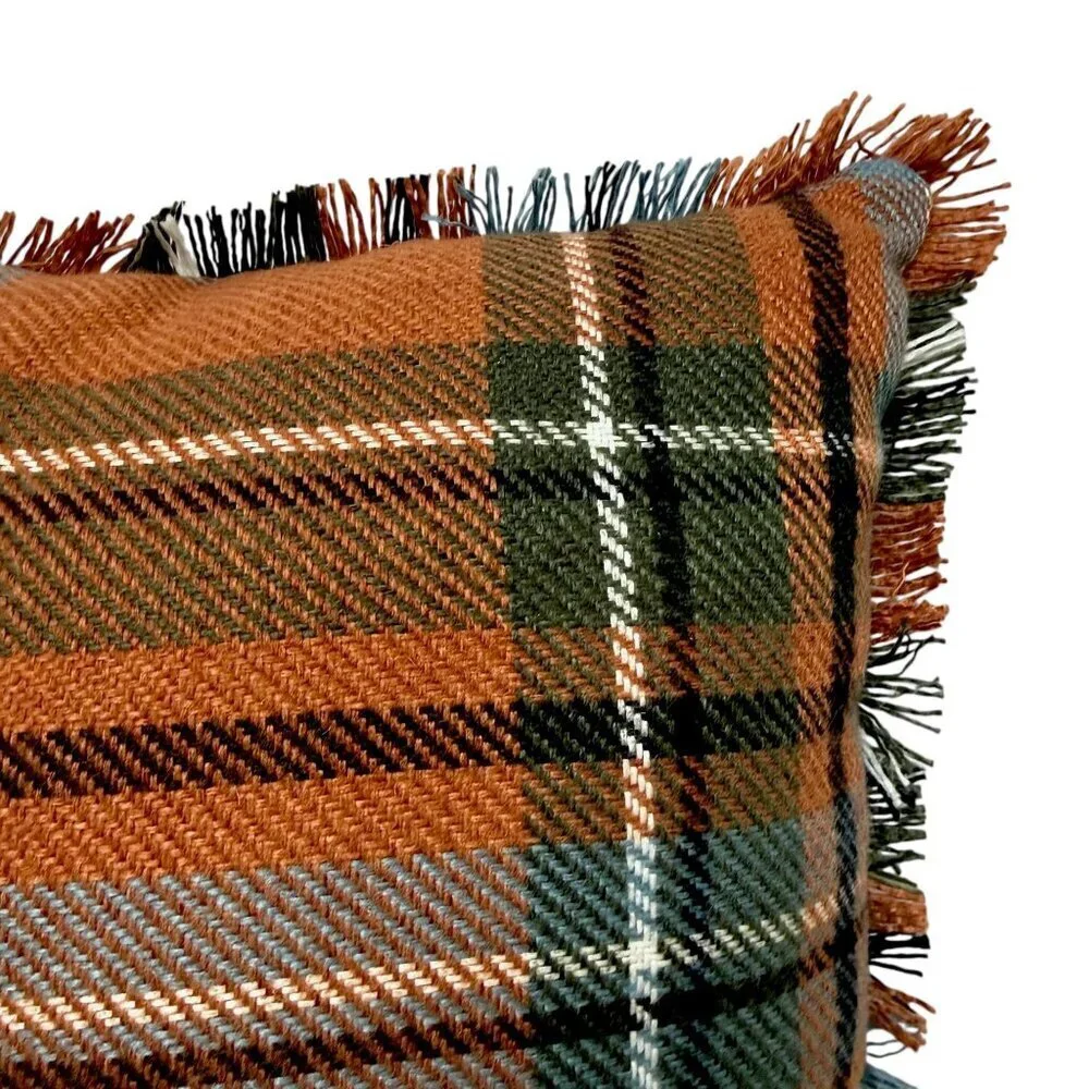 Grandin Road Farmhouse Fall Plaid Pillow 18